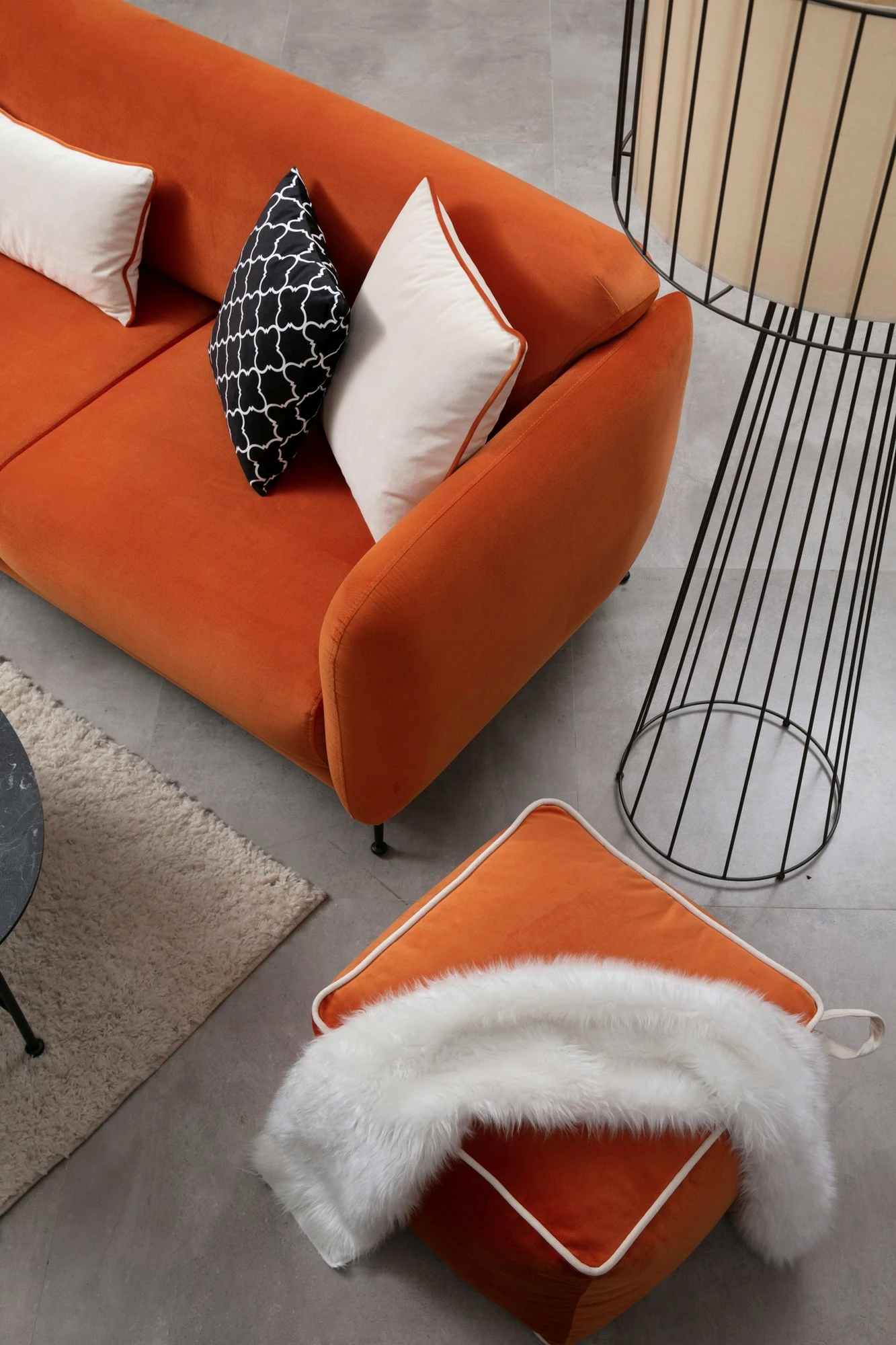Kënd-sofë krevati Atelier del Sofa, Sevilla kënd majtas (Chl+3R), portokalli