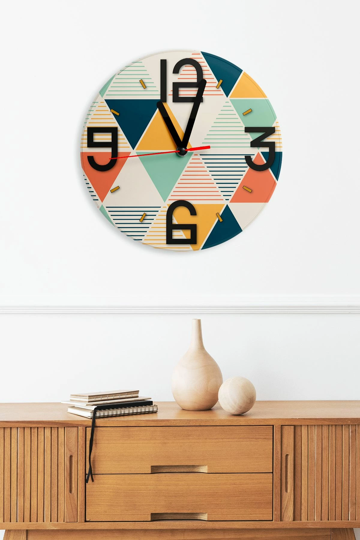 Orë dekorative MDF, Wallity, Artavessa3Dclock23, shumëngjyrëshe