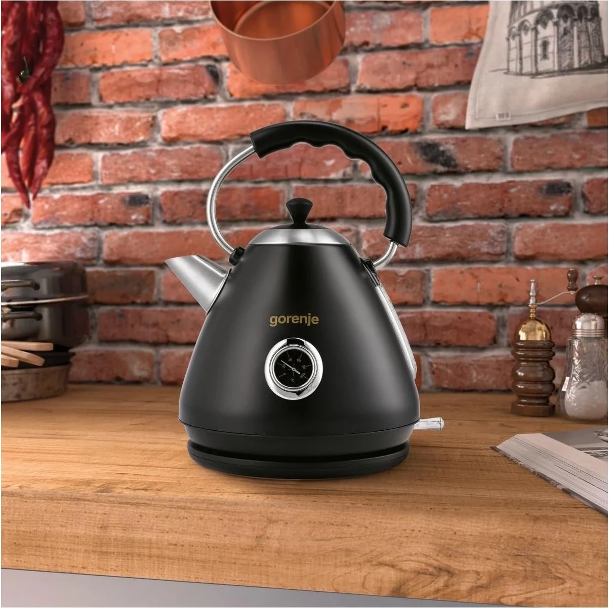 Çajnik elektrik Gorenje K17CLBK, 1.7L, 2200W, i zi