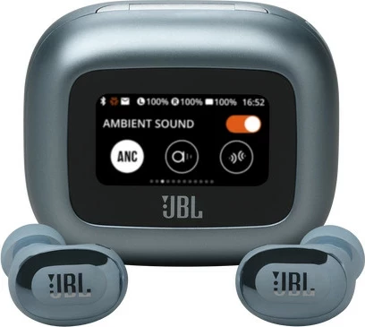 Kufje JBL Live Buds 3, wireless in-ear, ANC, Smart Charging Case me ekran, 40 orë bateri, Blu