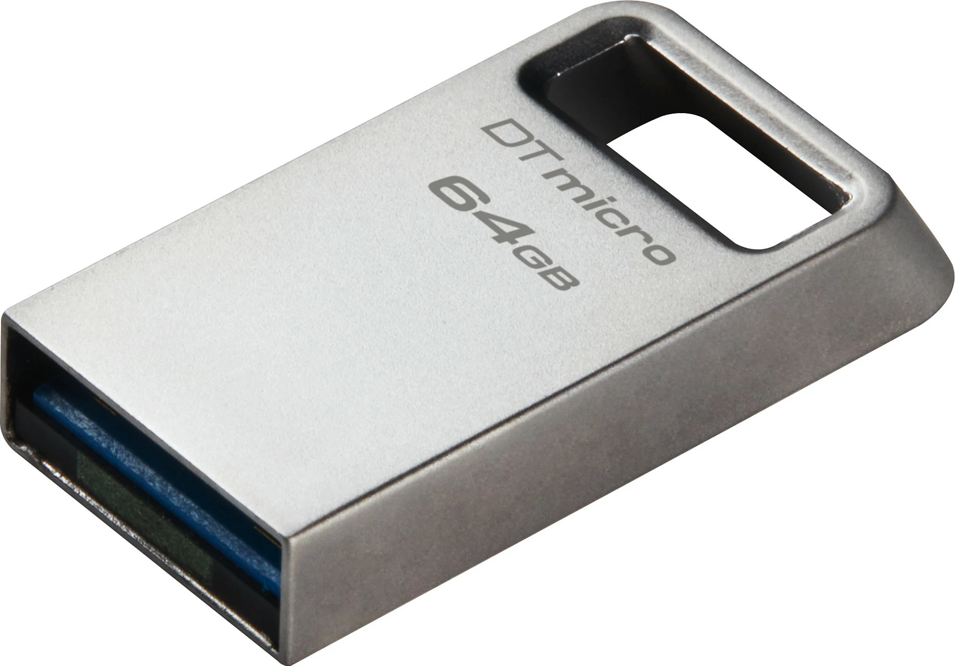 USB Kingston DataTraveler 64GB Micro 200MB/s Metal USB 3.2 Gen 1, Argjendtë