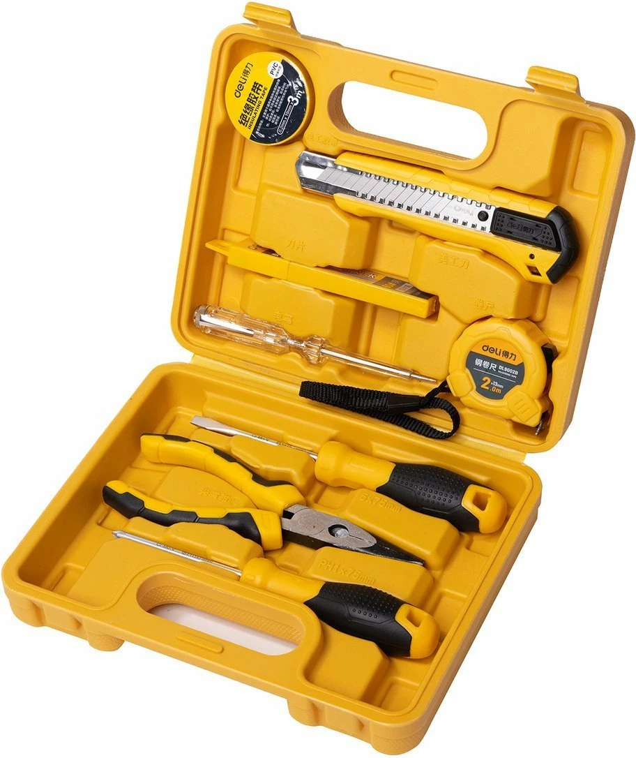 Set veglash Deli Tools EDL1008J, 8 copë, e verdhë