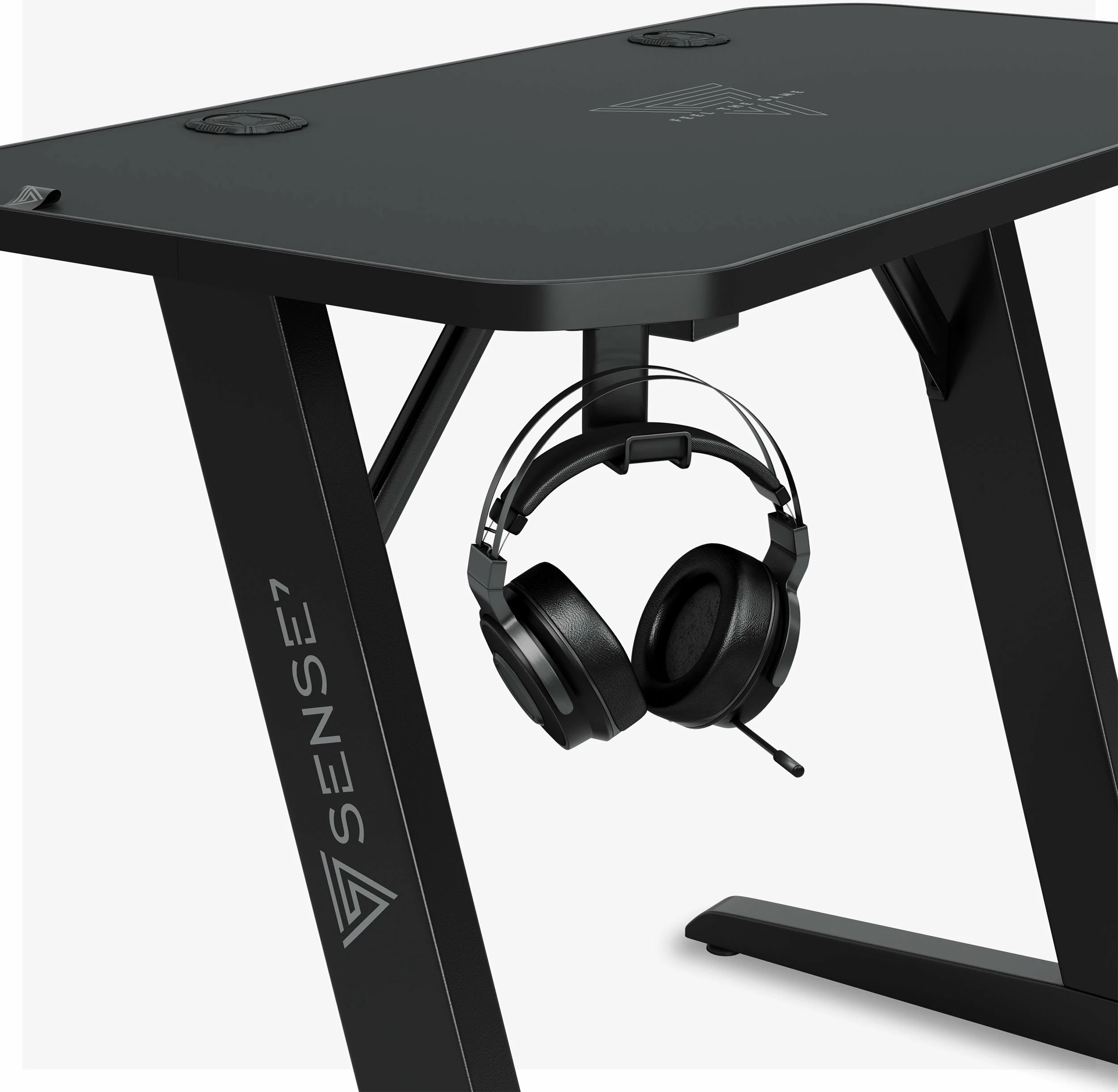 Tavolinë gaming SENSE7 Nomad Classic 120x60 cm, e zezë