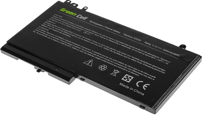 Bateri laptopi Green Cell për Dell Latitude 3150/3160/E5250/E5270, 3400mAh 11.1V, e zezë