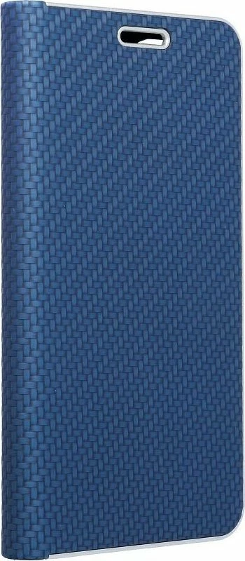 Mbështjellës OEM LUNA Book Carbon për Samsung S21 FE, me kapak, Blu