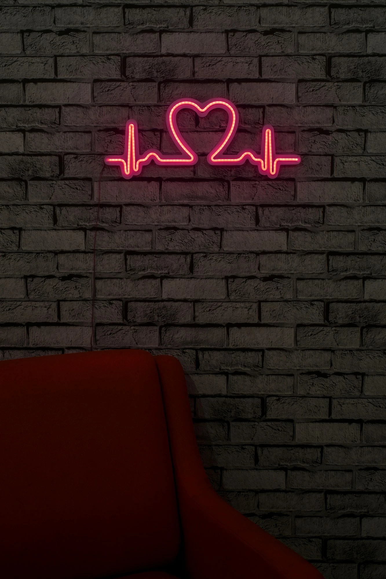 Dritë dekorative LED plastike, Love Rhythm, ngjyrë rozë