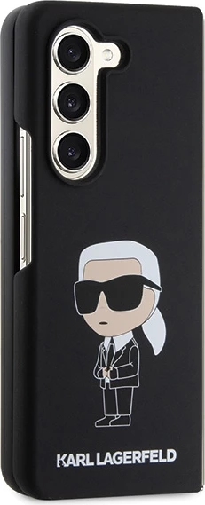 Mbështjellës Karl Lagerfeld KLHCZFD5SNIKBCK për Samsung Galaxy Z Fold5, silikon, i zi
