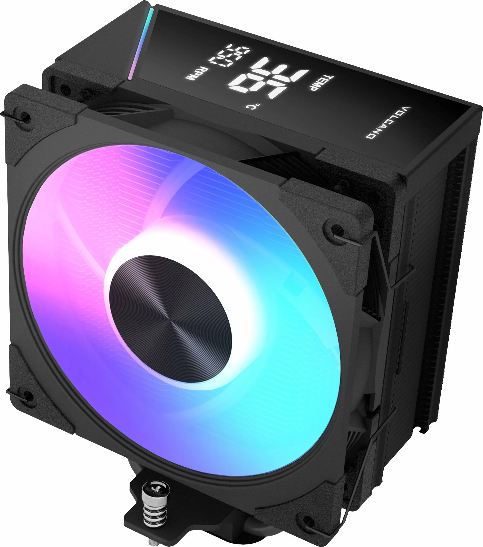 Ftohës CPU Modecom Volcano 0C T102 LCD ARGB 120mm 190W, i zi