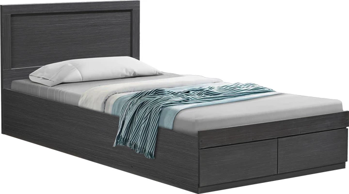 Krevat me dyshek e sirtar Olympus-Dreamer, ngjyrë wenge, 100x200cm