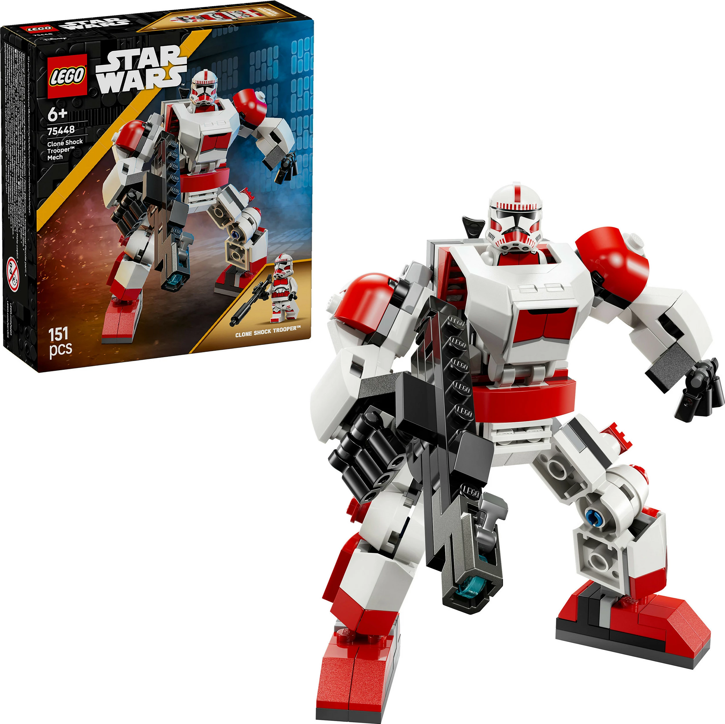 Set ndërtimi LEGO Star Wars 75448 Clone Shock Trooper Mech, 151 pjesë, shumëngjyrësh