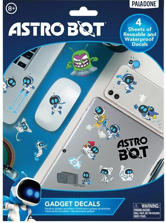 Set stickerash Paladone Astro Bot Gadget, 47 copë, waterproof, të ripërdorshme