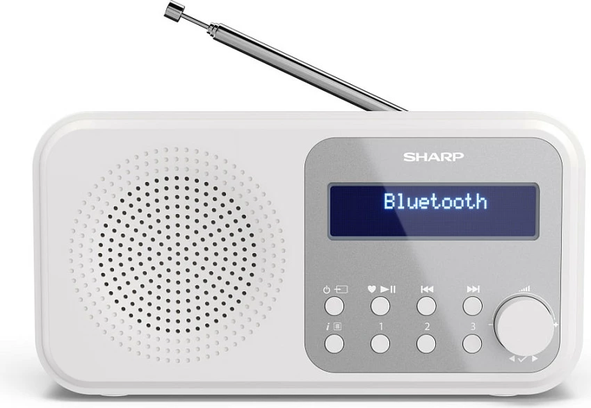 Radio portative Sharp DR-P420, DAB+/FM, Bluetooth 5.0, 2W, Snowy White