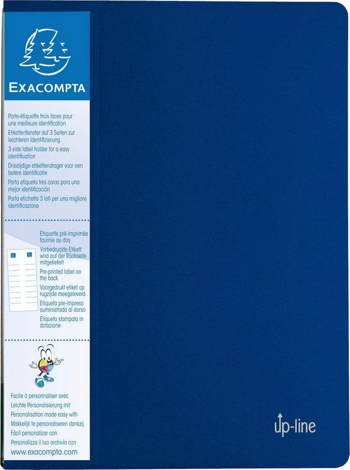 Album ofertash Exacompta Up-Line, 20 xhepa, kapak PP 0.8 mm, blu