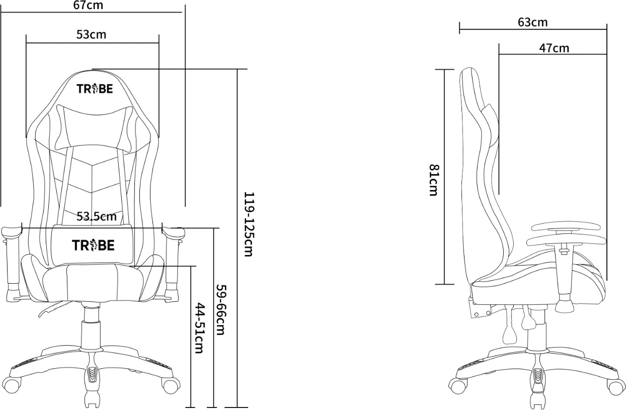 Karrige gaming Tribe Syrax 2.0, e zezë