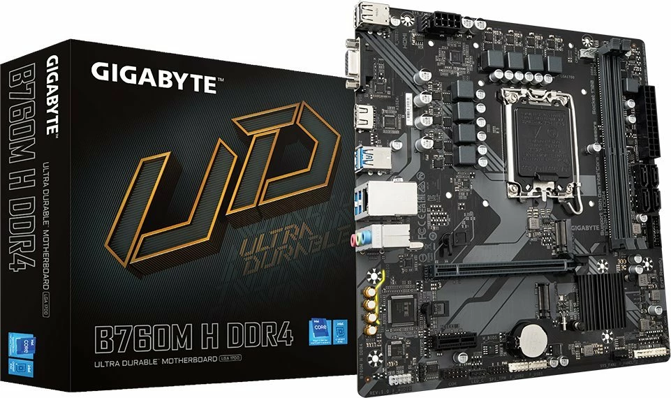 Pllakë amë Gigabyte B760M H DDR4 LGA1700