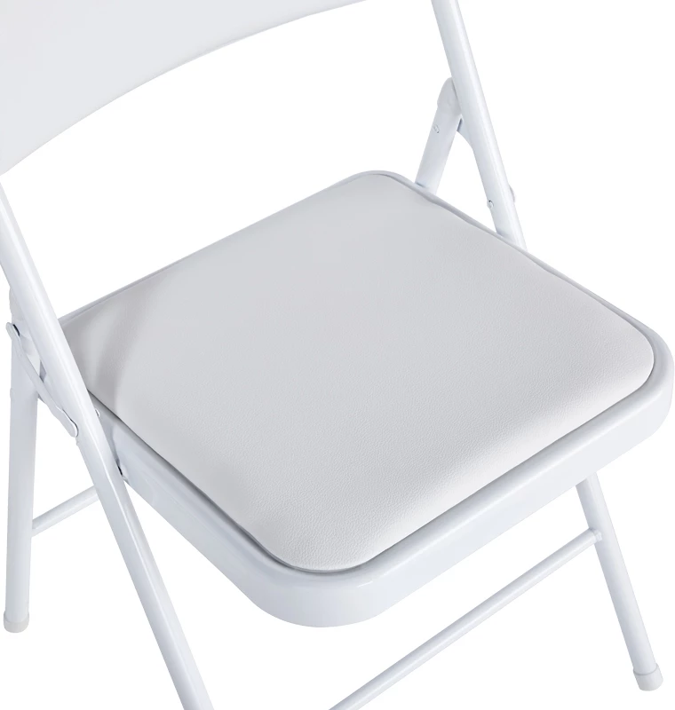 Karrige palosëse Niro, pu dhe metal, ngjyrë e bardhë, set prej 4 copash, 46x46x79cm