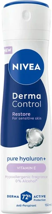 Spray antiperspirant për femra Nivea Derma Control Restore 150ml