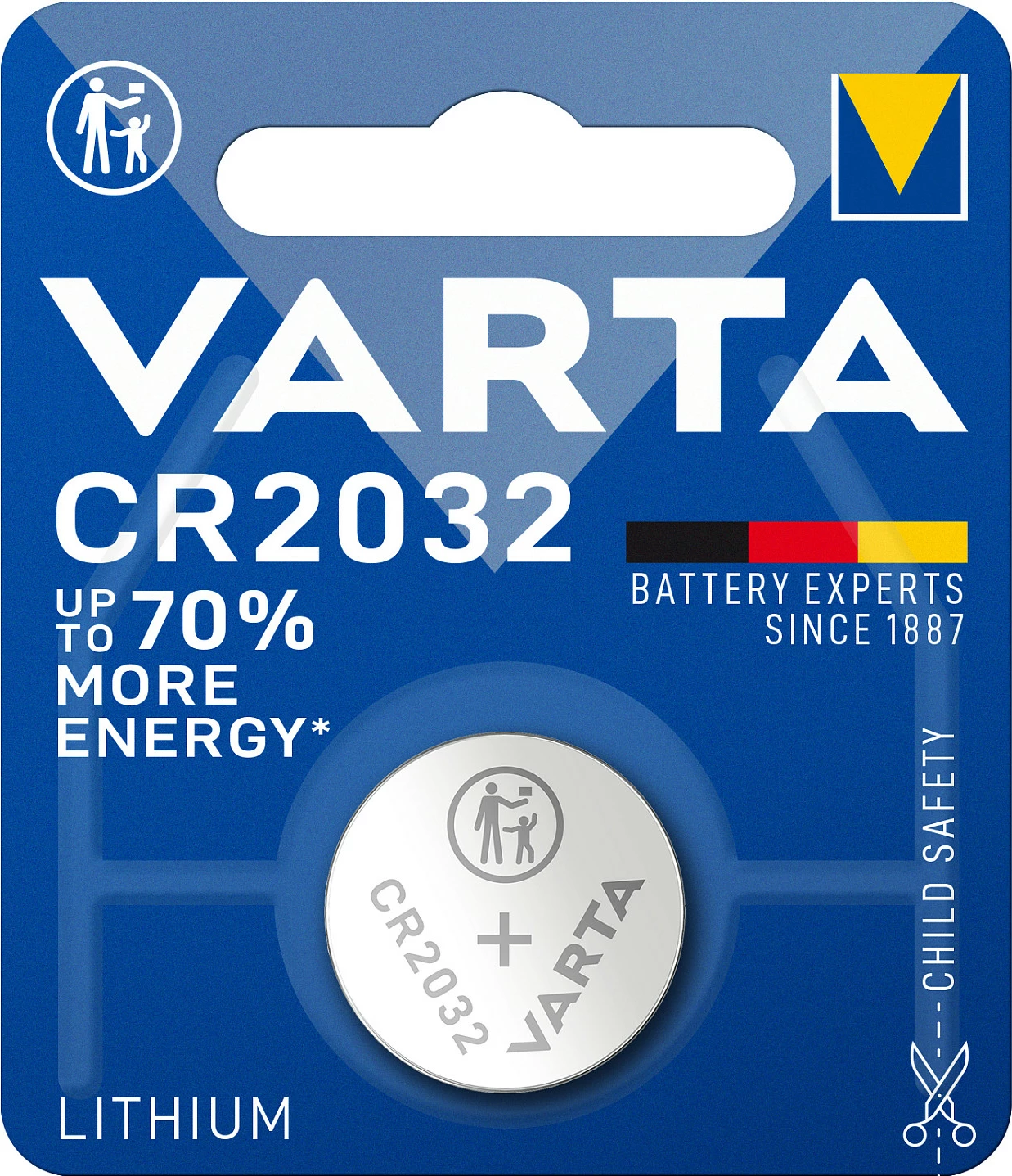 Bateri VARTA CR2032, litium 3V 220mAh, 1 copë, metalike