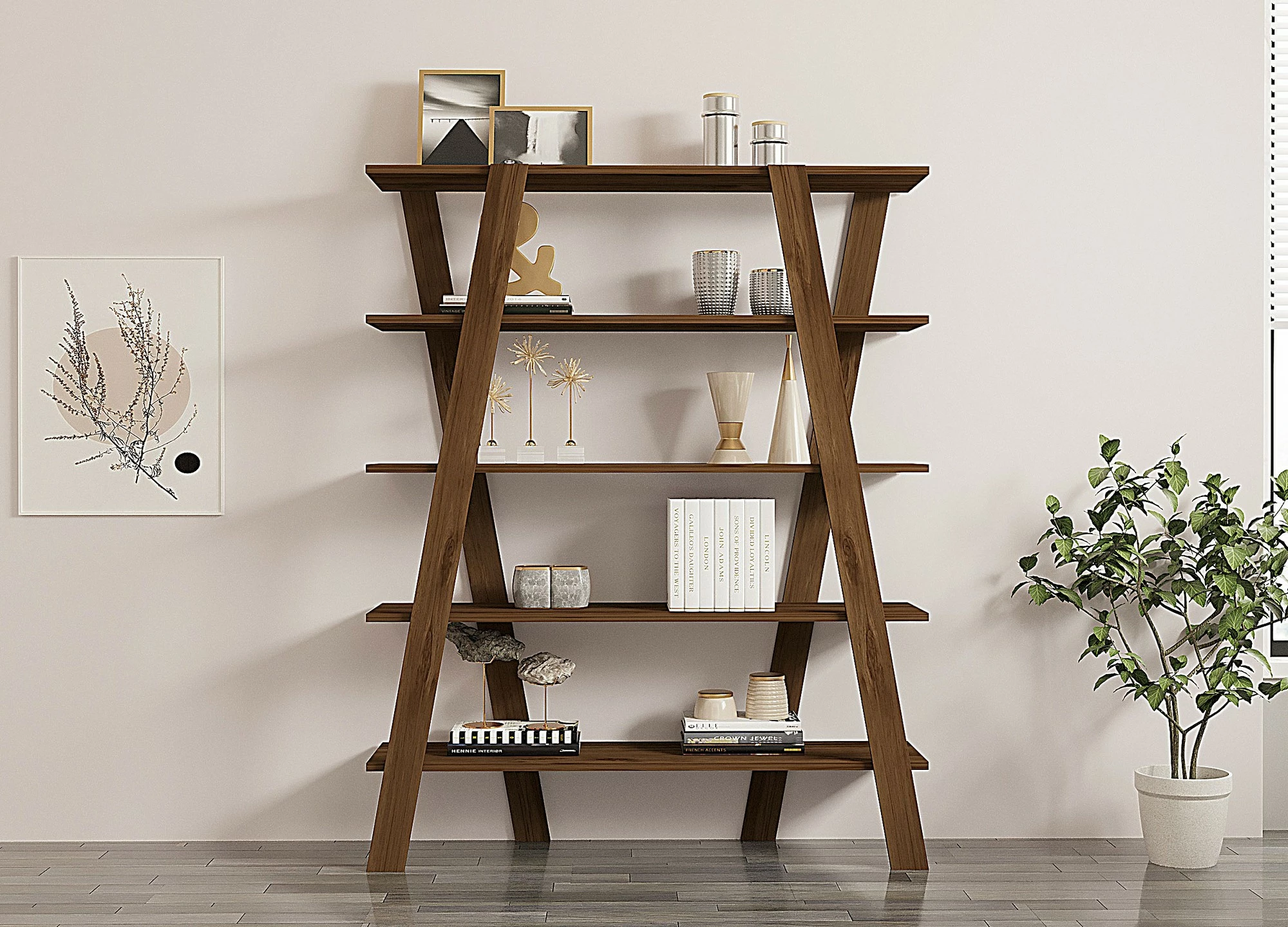 Raft librash Hanah Home Conde, ngjyrë arre
