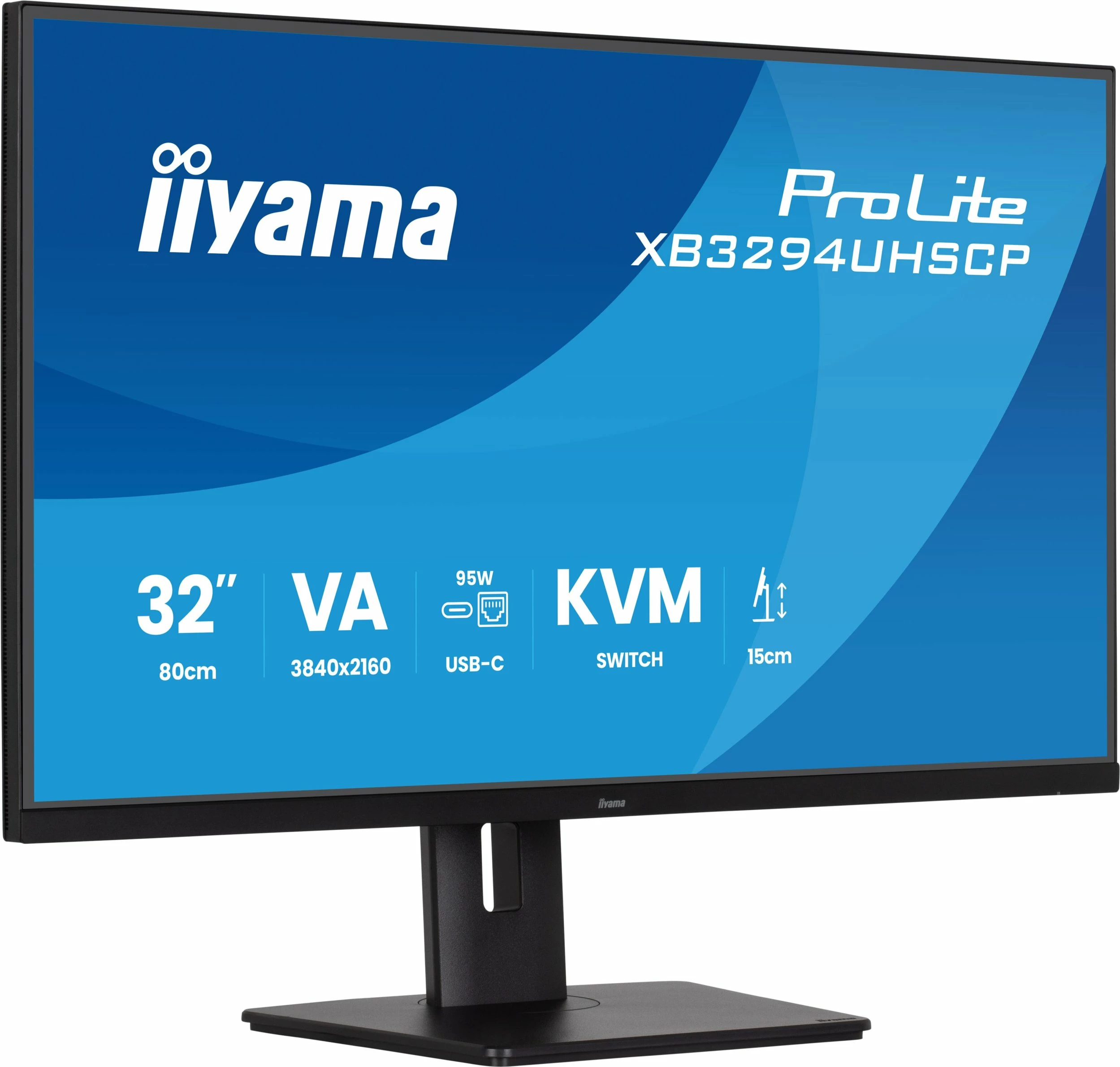 Monitor iiyama ProLite XB3294UHSCP-B1 31.5\" 4K UHD VA 60Hz USB-C 95W KVM, i zi