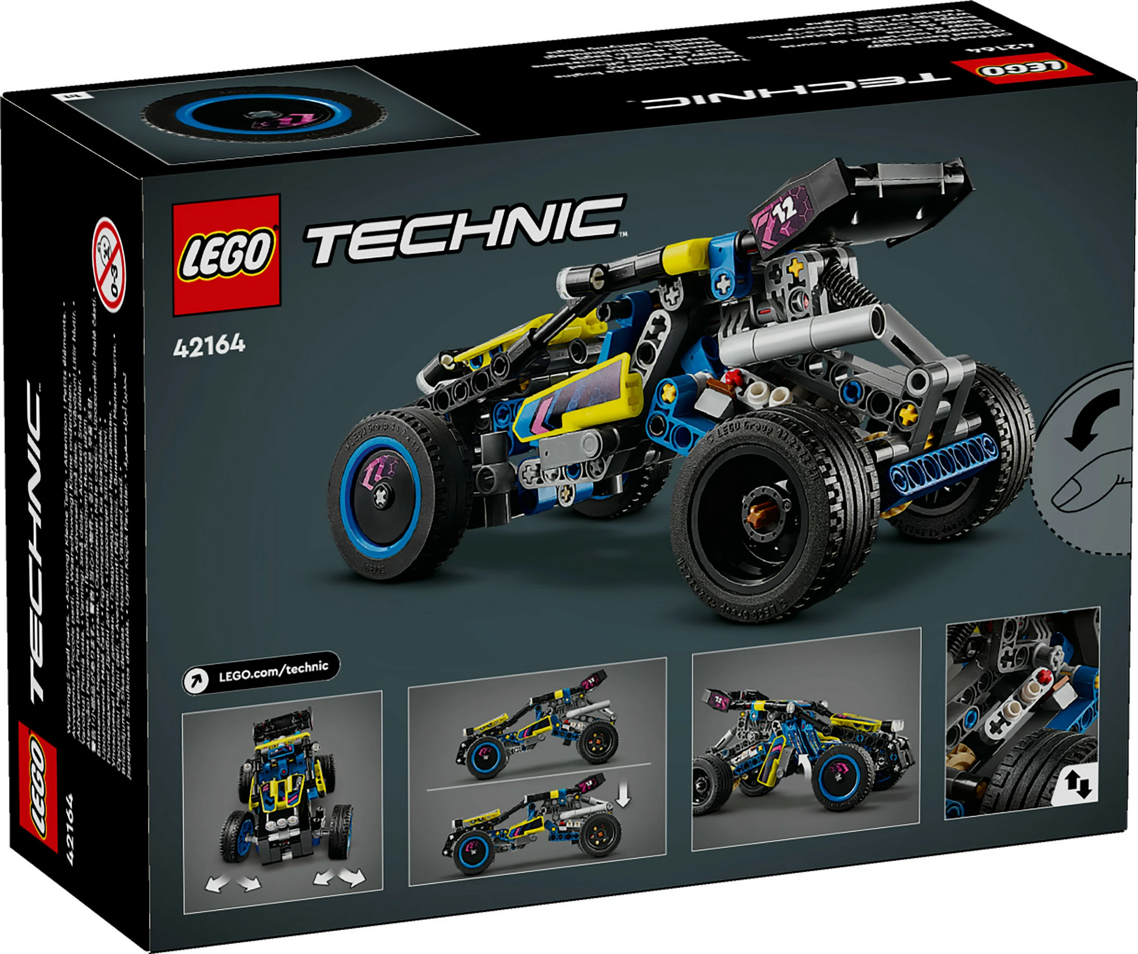 Set ndërtimi LEGO Technic 42164 Offroad Rennbuggy, 219 pjesë, multikolor