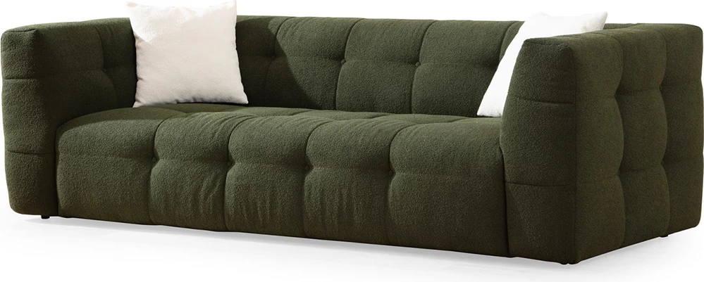 Divan treshe Atelier del Sofa, Cady, ngjyrë e gjelbër