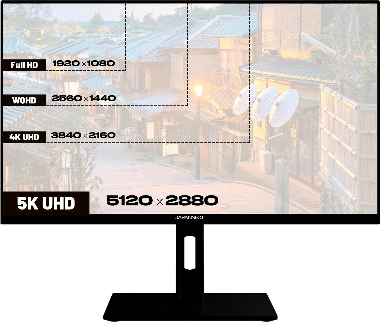 Monitor JAPANNEXT JN-IPS275K-HSPC9, 27", 5K 5120x2880, IPS, FreeSync, HDR, zi/argjend