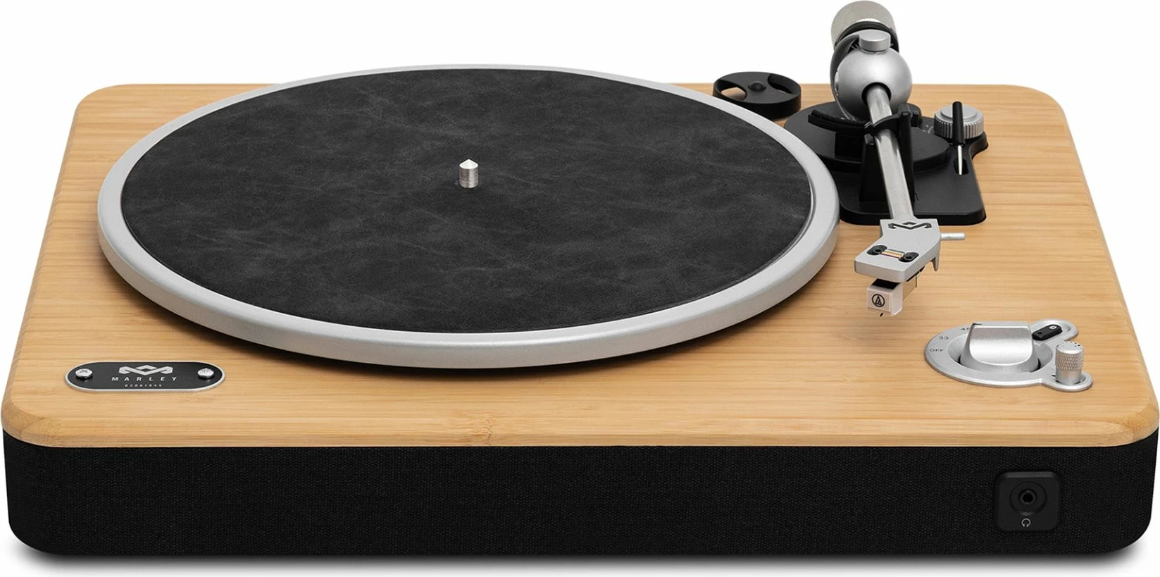 Gramafon House of Marley Stir It Up Wireless 2, Bluetooth 5.3, preamp i integrum, belt drive, 2 shpejtësi, bambu/zi