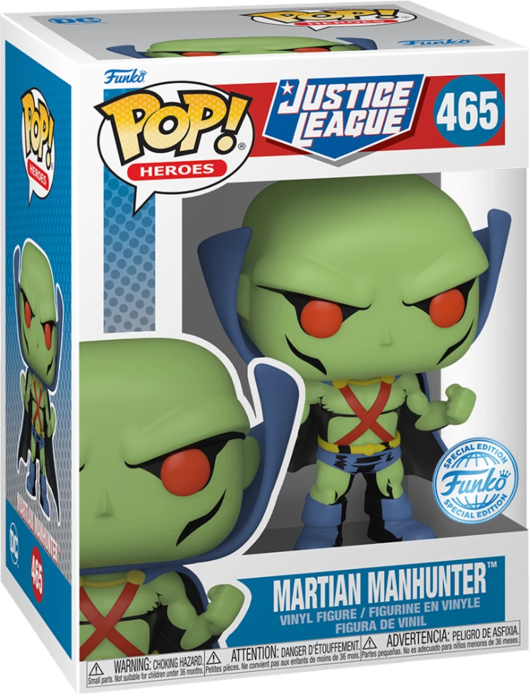 Figurinë vinili Funko Pop! Heroes Justice League Martian Manhunter #465 Special Edition