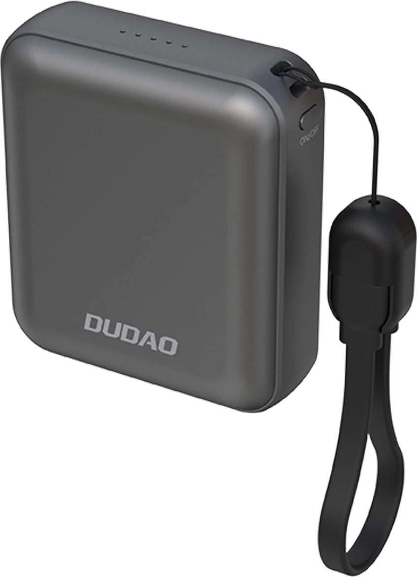 Powerbank Dudao K22+ 10000mAh, 22.5W, USB-C me varëse/kabllo, Gri