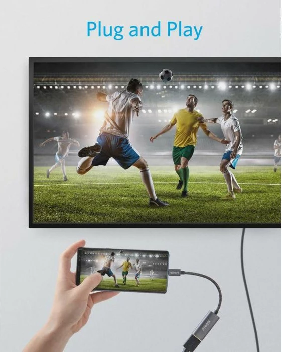 Adapter USB-C në HDMI Anker 310 A83120A2 4K/60Hz, gri