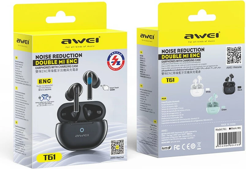 Kufje Me Bluetooth AWEI T61ENC (Gjelbërt)