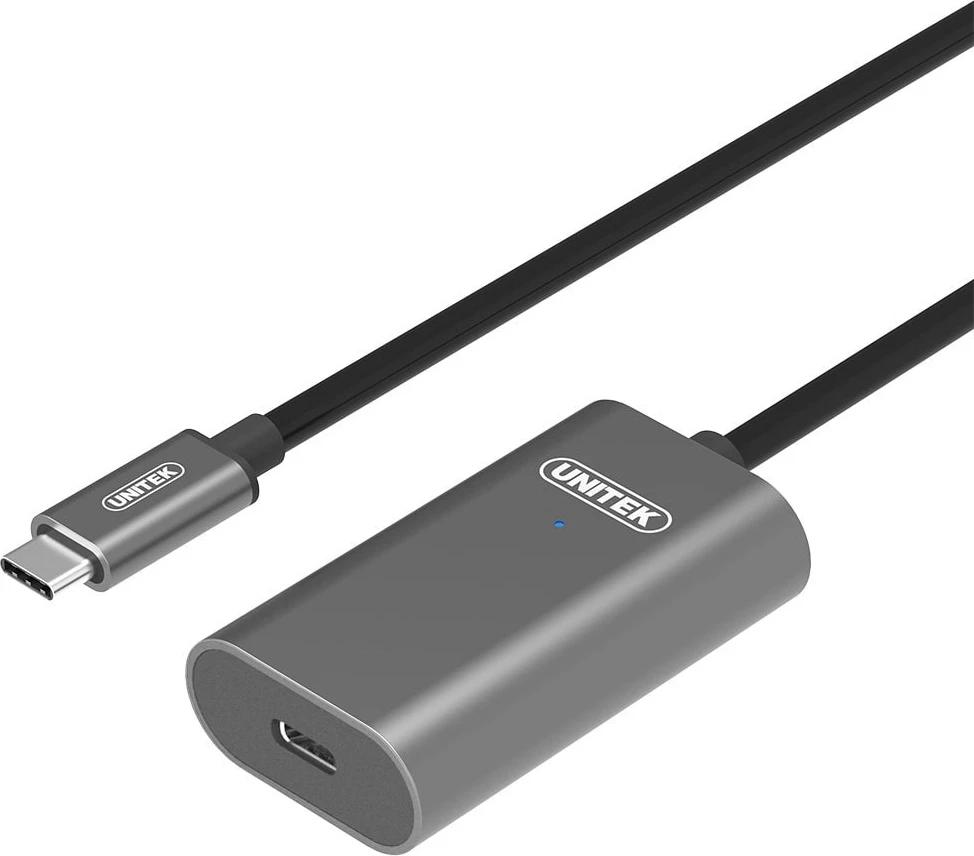 Kabllo përforcues Unitek, USB-C , 5.0m, i zi