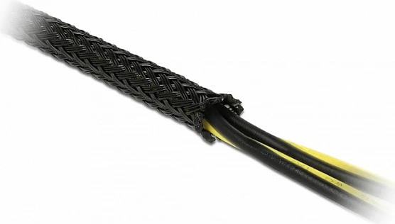 Mëngë e thurur për kabllo DeLOCK 18850, Ø3 mm, 5 m, e zezë
