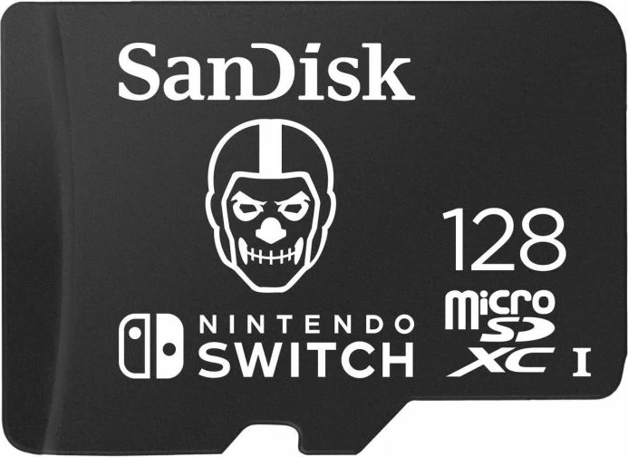 Kartelë memorje microSDXC SANDISK Nintendo Switch Fortnite Skull Trooper SDSQXAO-128G-GN6ZG 128GB UHS-I, e zezë
