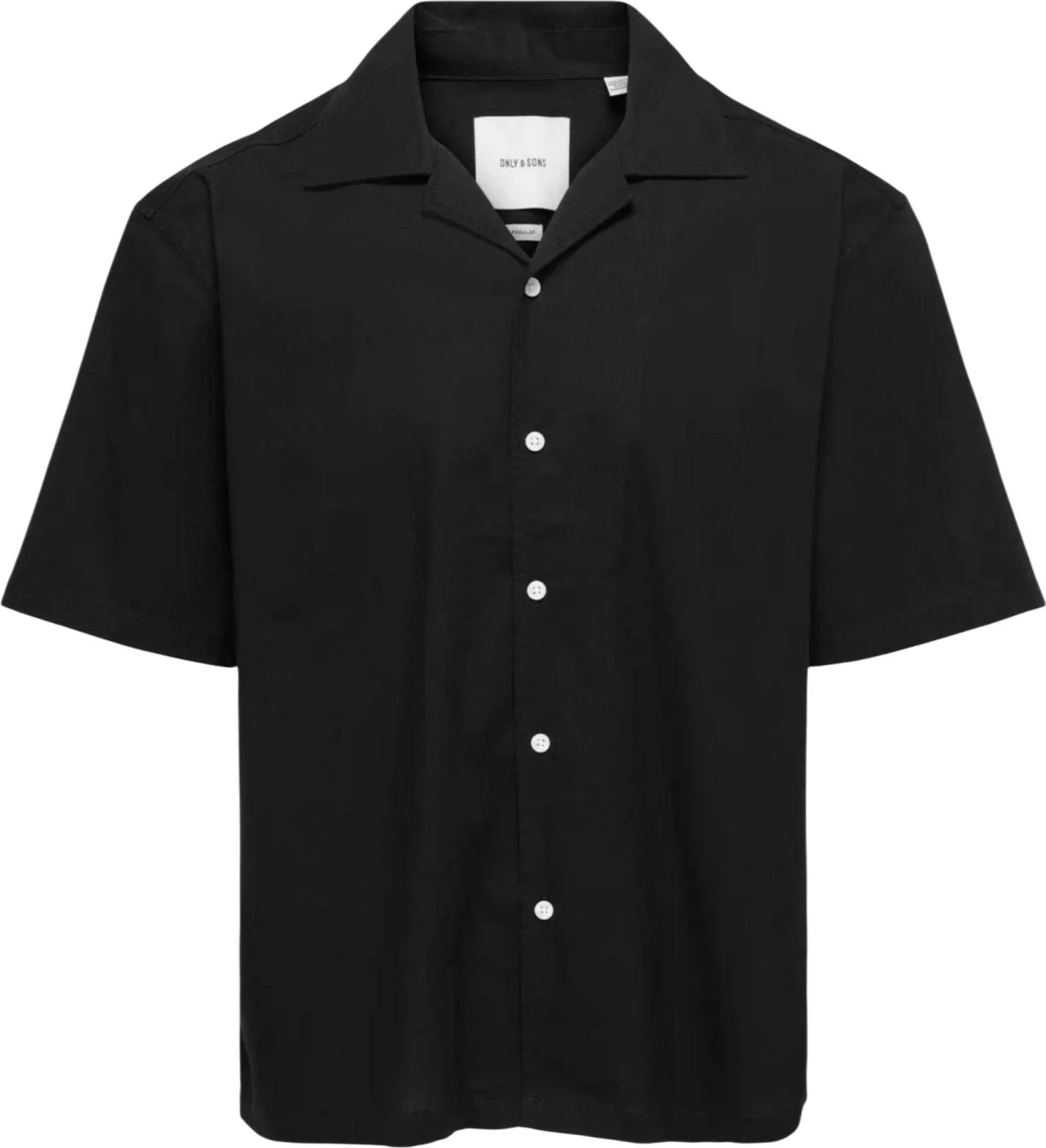 Këmishë për meshkuj Only & Sons Onsreid Reg 0571 Resort Shirt 22036358, e zezë [Madhësia: XL]
