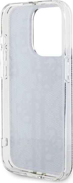 Mbështjellës Guess IML 4G Gold Stripe për iPhone 15 Pro, i zi