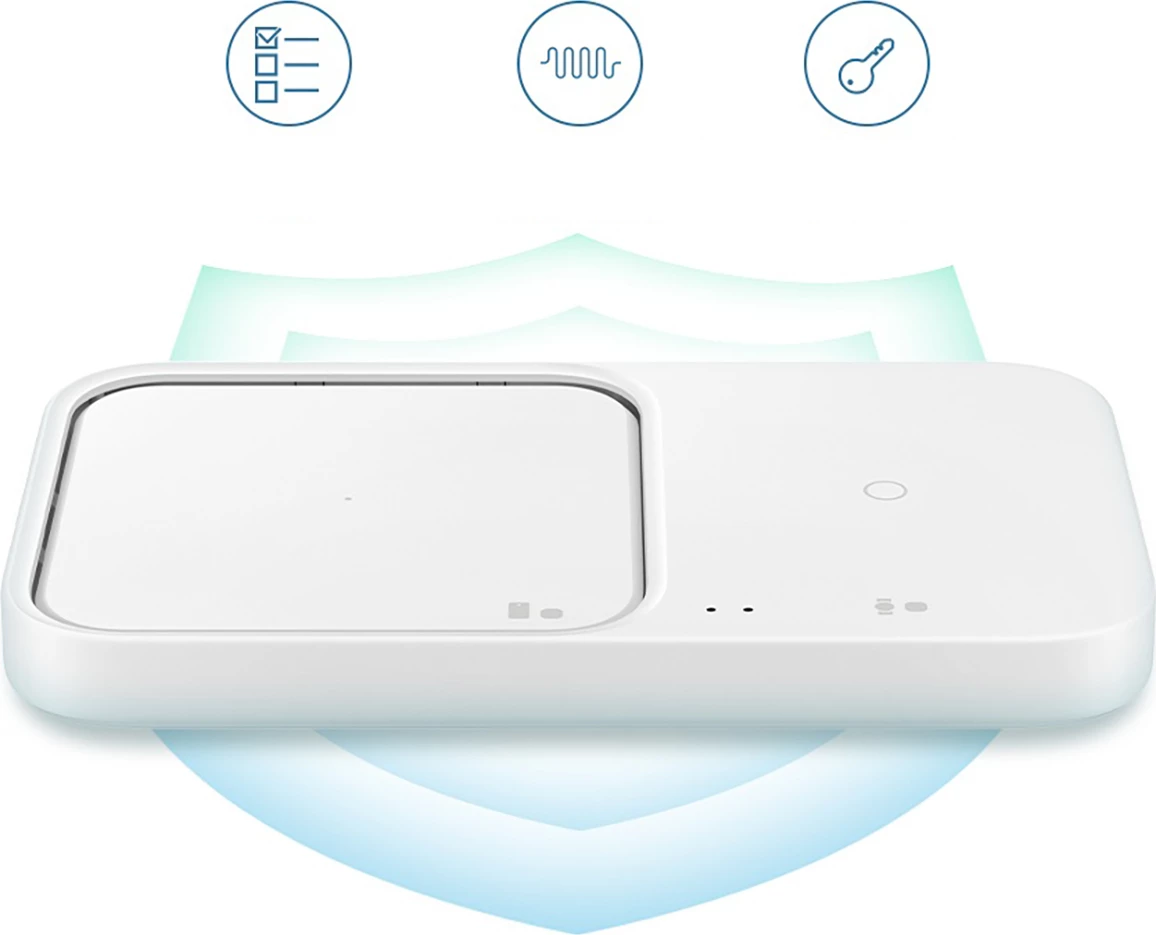 Karikues wireless Samsung Wireless Charger Duo EP-P5400TWEGEU, 15W, me kabllo USB-C, i bardhë, set