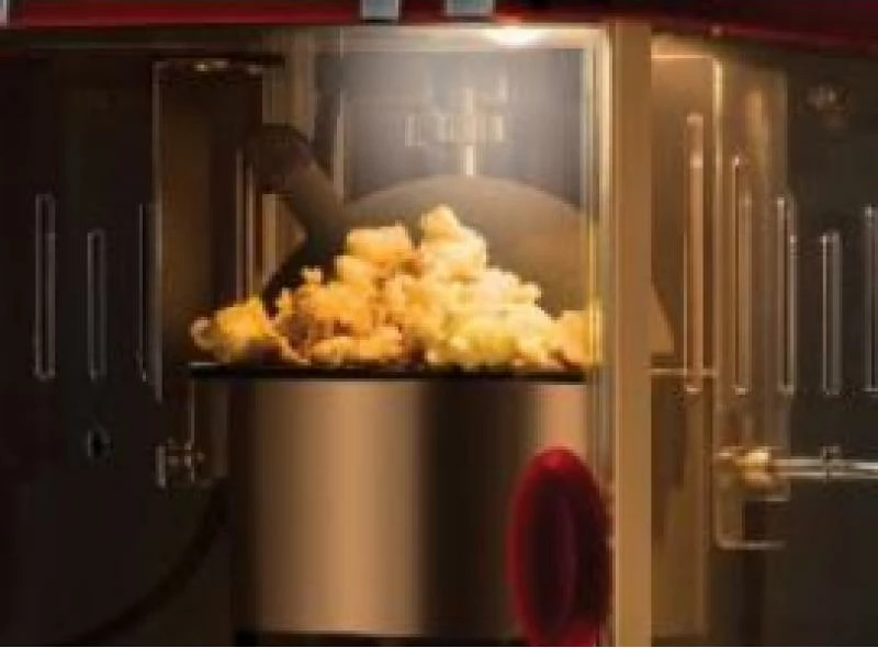 makinë kokoshkash UNOLD Popcornmaker Retro 48535, tenxhere inoksi jo-ngjitëse, tabaka e lëvizshme, dritë/mbajtje ngrohtë, e kuqe