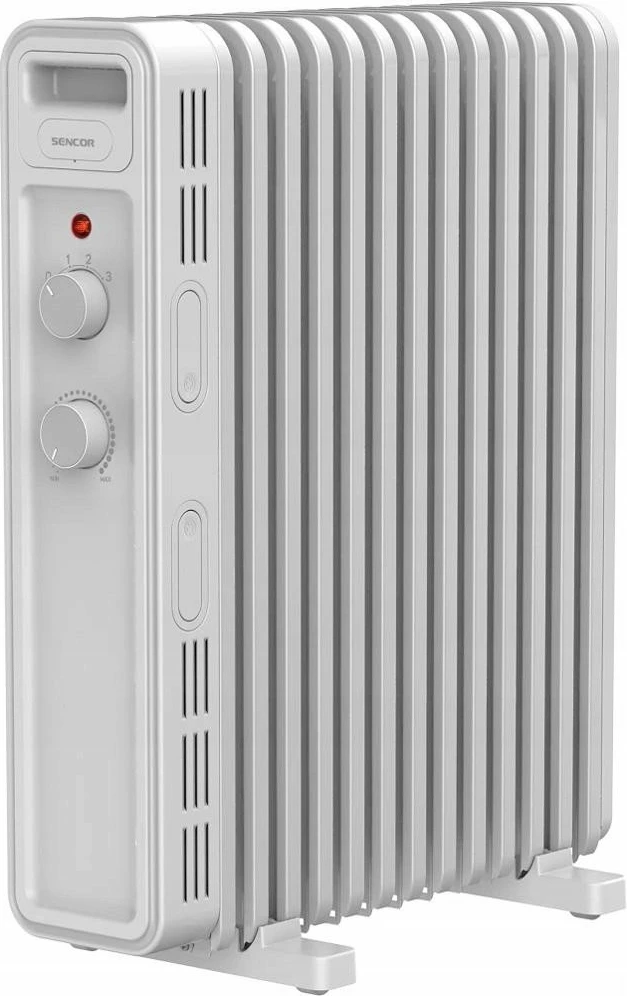 Ngrohës me vaj Sencor SOH 3413WH 2500W 13 brinjë me termostat, i bardhë