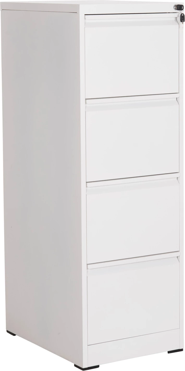 Kabinet arkivimi për dokumente zyre, 4 sirtarë, SIDER FH6637.02, metal i bardhë, 45.5x62x134 cm