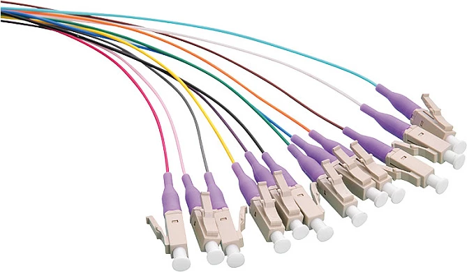 Set pigtail fibër optike LogiLink LC, OM4 50/125, 2 m, 12 copë, vjollcë