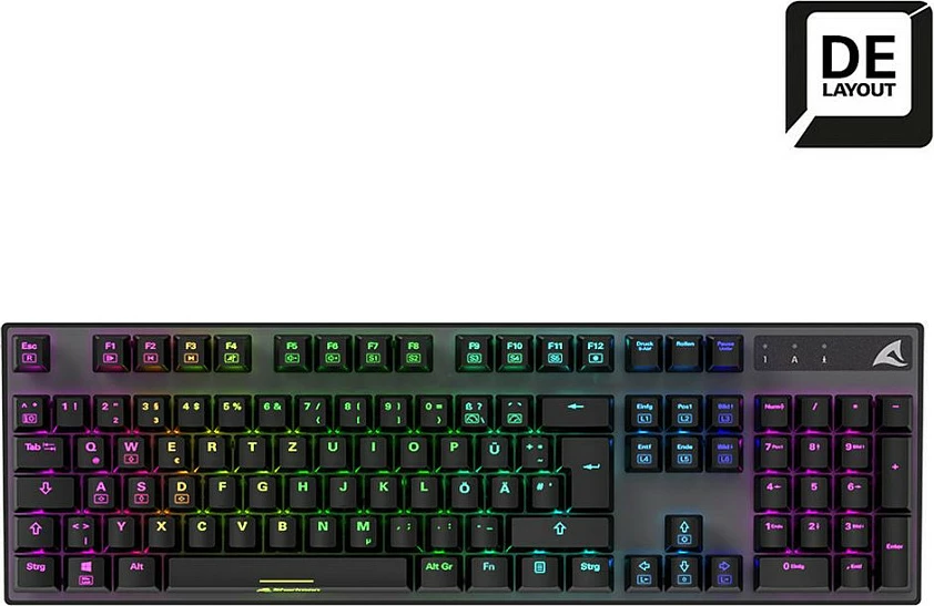 Tastierë mekanike Sharkoon SKILLER SGK20, Wired, USB, RGB LED, E zezë