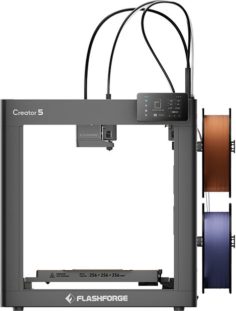 Printer 3D Flashforge Creator 5, FDM, 4 koka printimi, Wi‑Fi, ekran me prekje, gri