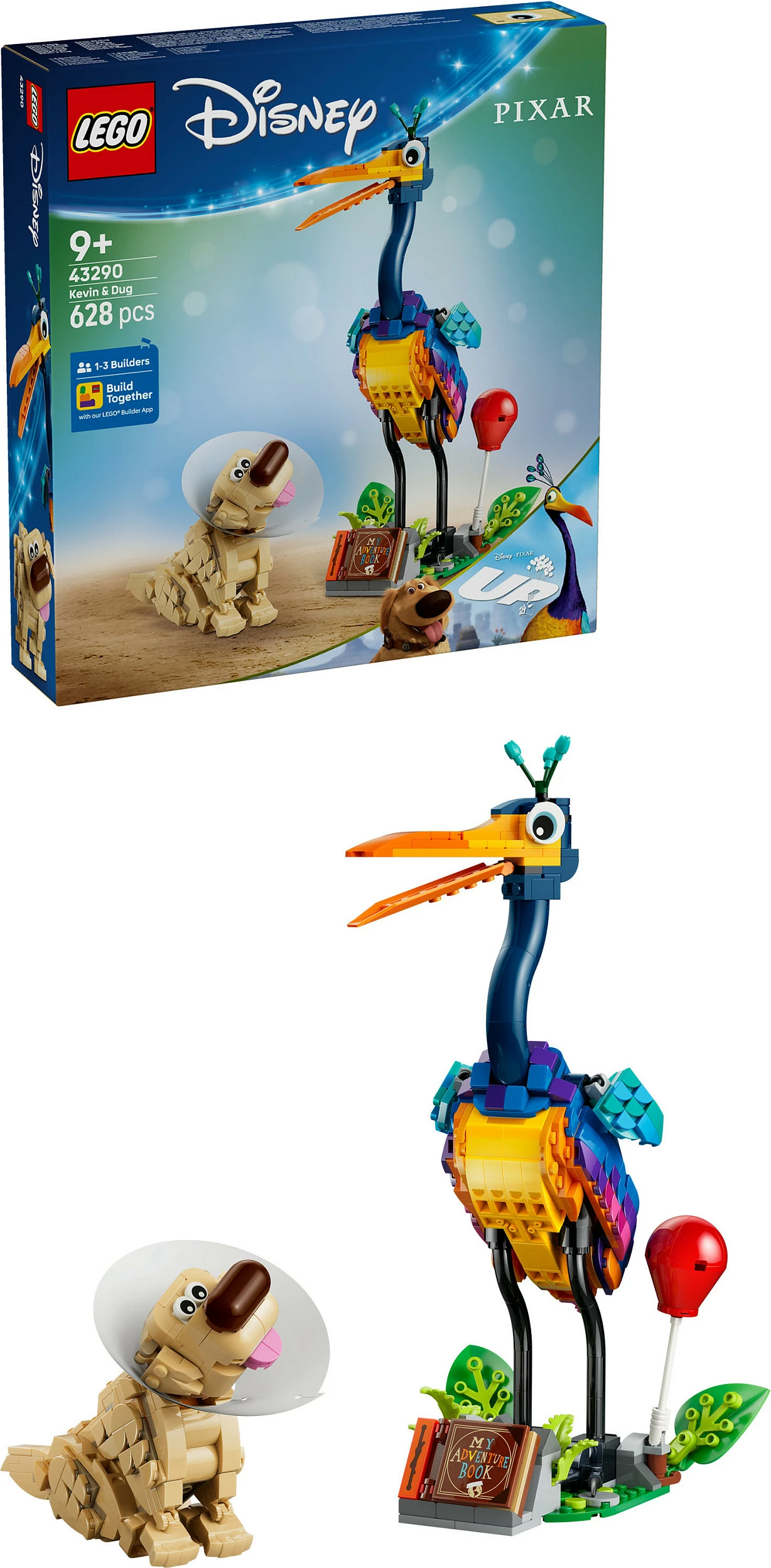 Set ndërtimi LEGO Disney Pixar Kevin & Dug 43290, 628 pjesë, 9+ vjeç, shumëngjyrësh