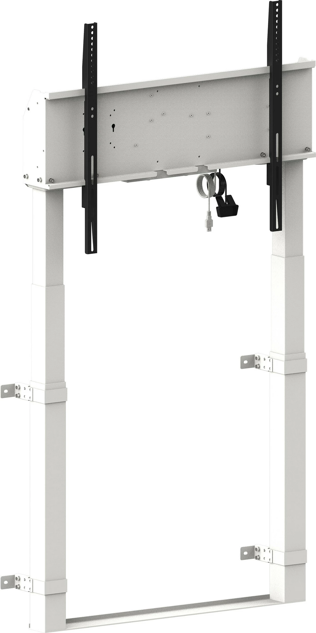 Mbajtëse dyshemeje elektrike për ekran iiyama Pylon, VESA 800x600, deri 120kg, 55-98", e bardhë
