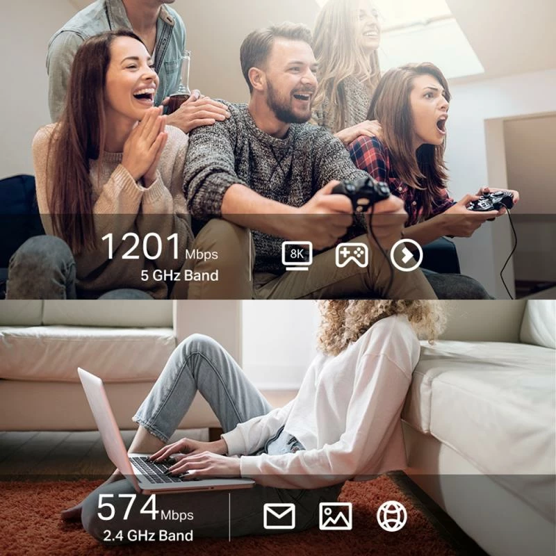 Adapter Wi‑Fi USB, TP-Link Archer TX20U Plus, Wi‑Fi 6 AX1800 dual-band, USB 3.0, antena të rregullueshme, kabllo 1 m, WPA3, Windows 11/10, e zezë