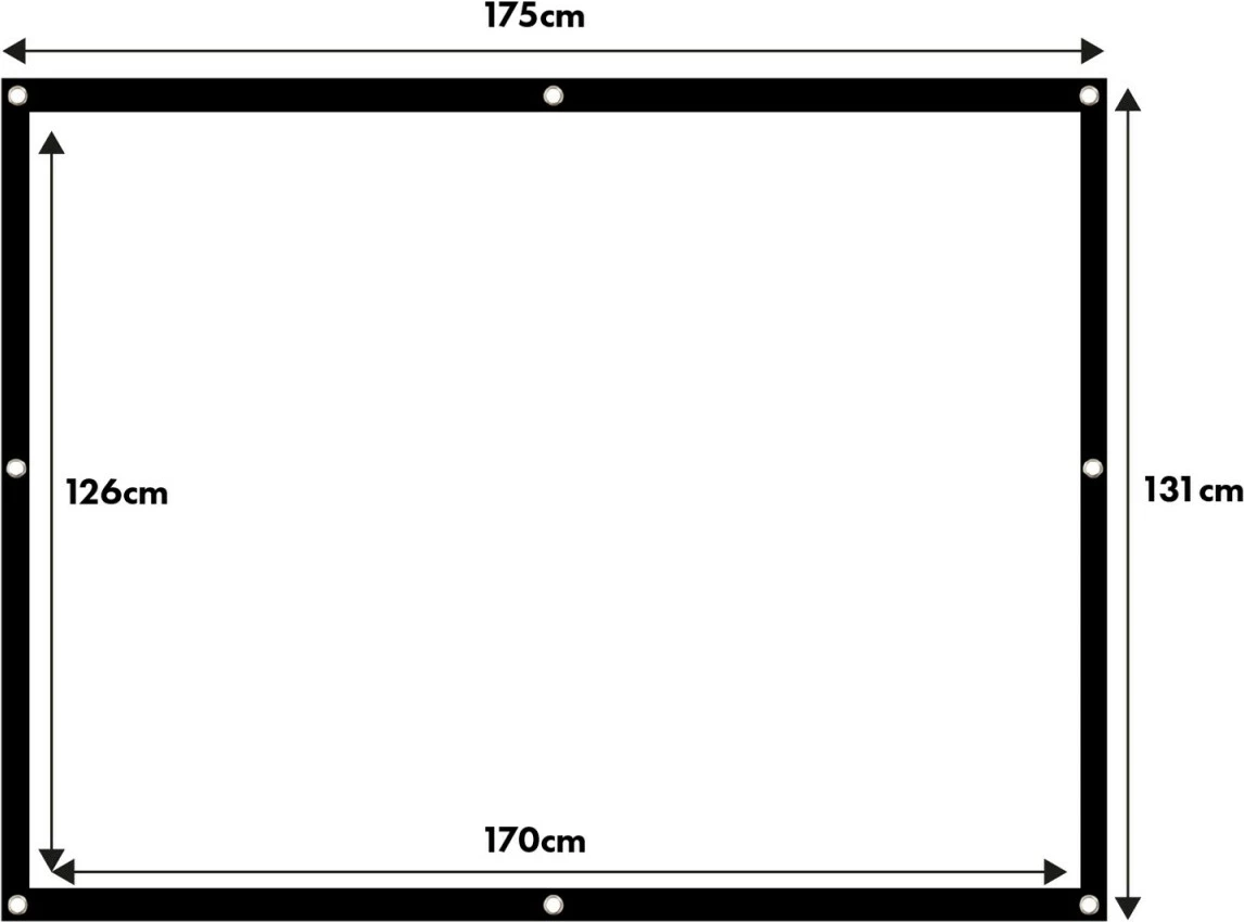 Ekran projekcioni Maclean MC-166, 84 inç, 175x131cm, manual, 4:3, i zi