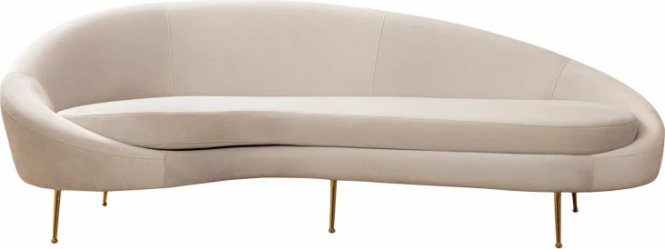 Divan treshe këndor i djathtë, pëlhurë bezhë, PWF-0574, 255x120x85 cm