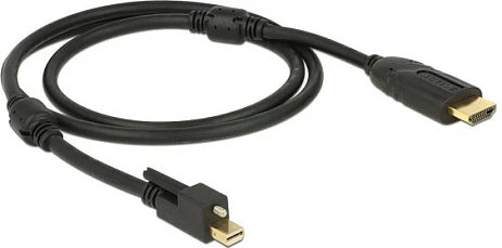 Kabl Mini DisplayPort në HDMI DeLOCK 83730, 2 m, 4K, i zi